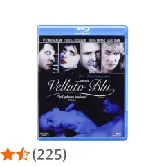 Copertina Blu-ray di "Velluto Blu", con i volti del cast e la locandina del film. Un capolavoro americano.