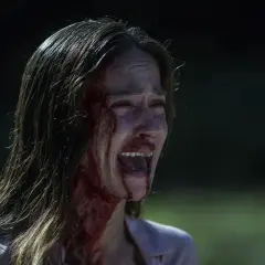 Una donna urlante, con sangue sul viso, sembra la protagonista di una classica horror story spiegazione.