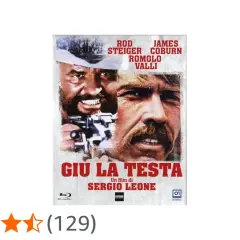Locandina del film "Giù la testa" di Sergio Leone, con Rod Steiger e James Coburn. La curiosità di un incontro esplosivo.
