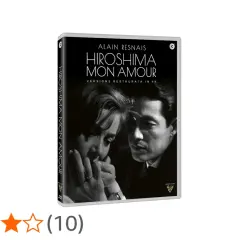 Copertina DVD "Hiroshima mon amour", versione restaurata in 4K. Le recensioni lodano questo capolavoro.