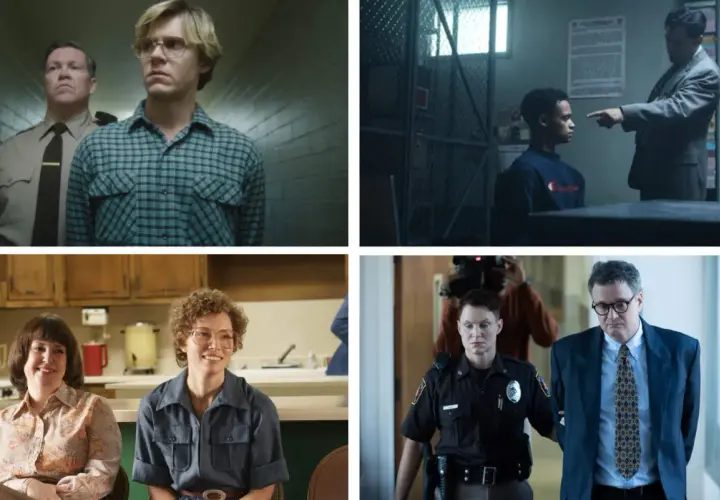 Il cast di Dahmer - Mostro: la storia di Jeffrey Dahmer mostra scene di interrogatorio, momenti familiari e l'arresto del serial killer.