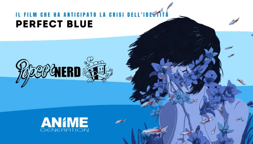 Il film che ha anticipato la crisi dell'identità: una perfetta spiegazione visiva di Perfect Blue, con una figura femminile tra fiori e pesciolini rossi.