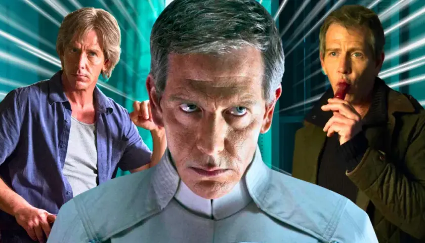 Ben Mendelsohn in tre ruoli diversi, mostrando la sua versatilità nei film e programmi TV.