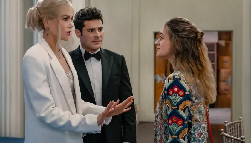 Nicole Kidman, Zac Efron e Joey King in una scena che suggerisce un complesso affare di famiglia.