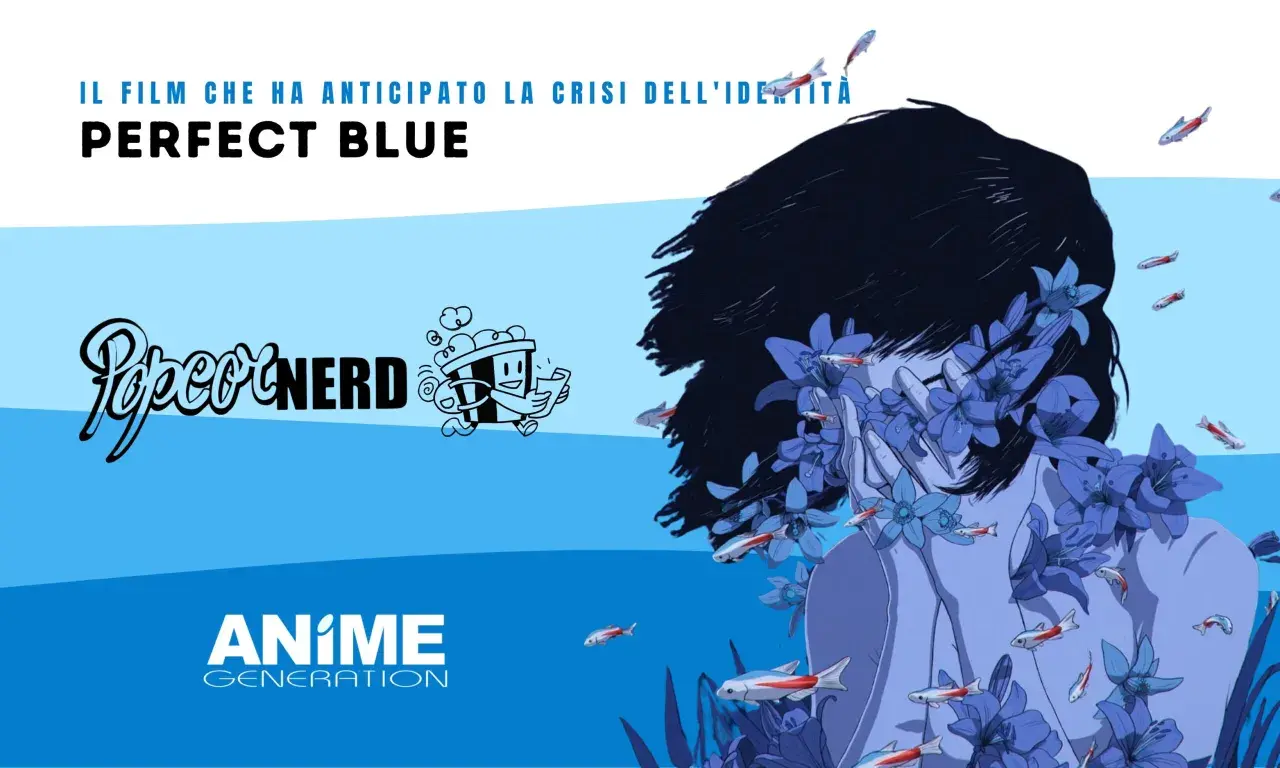 Il film che ha anticipato la crisi dell'identità: una perfetta spiegazione visiva di Perfect Blue, con una figura femminile tra fiori e pesciolini rossi.