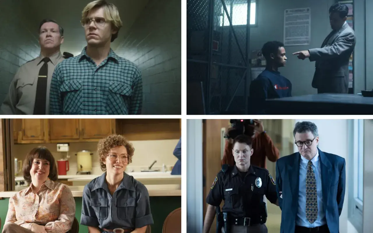 Il cast di Dahmer - Mostro: la storia di Jeffrey Dahmer mostra scene di interrogatorio, momenti familiari e l'arresto del serial killer.