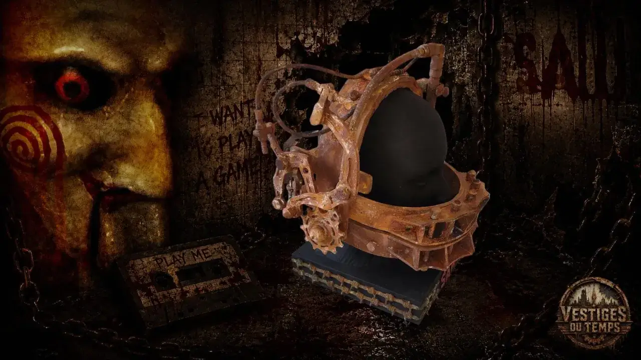 Maschera raccapricciante di Billy la jigsaw saw con nastro 