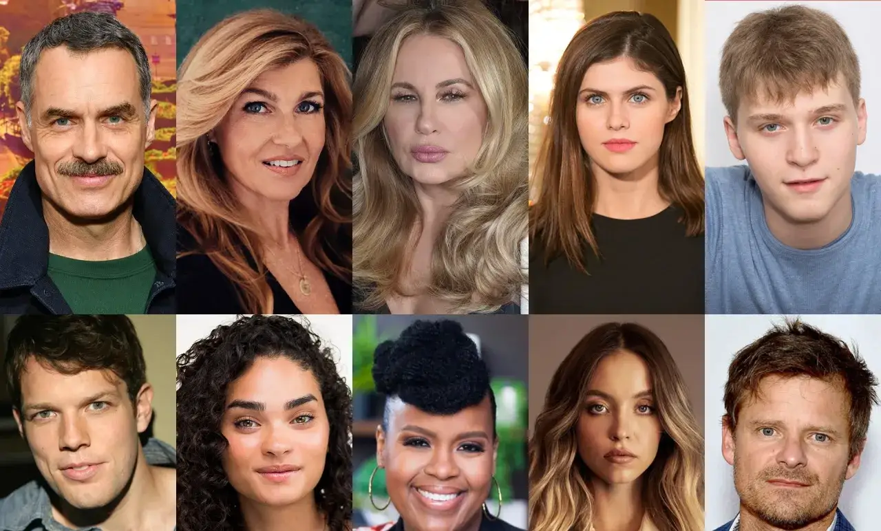 Volti del cast di The White Lotus: Jennifer Coolidge, Alexandra Daddario, Connie Britton e altri. Le recensioni lodano le loro interpretazioni.